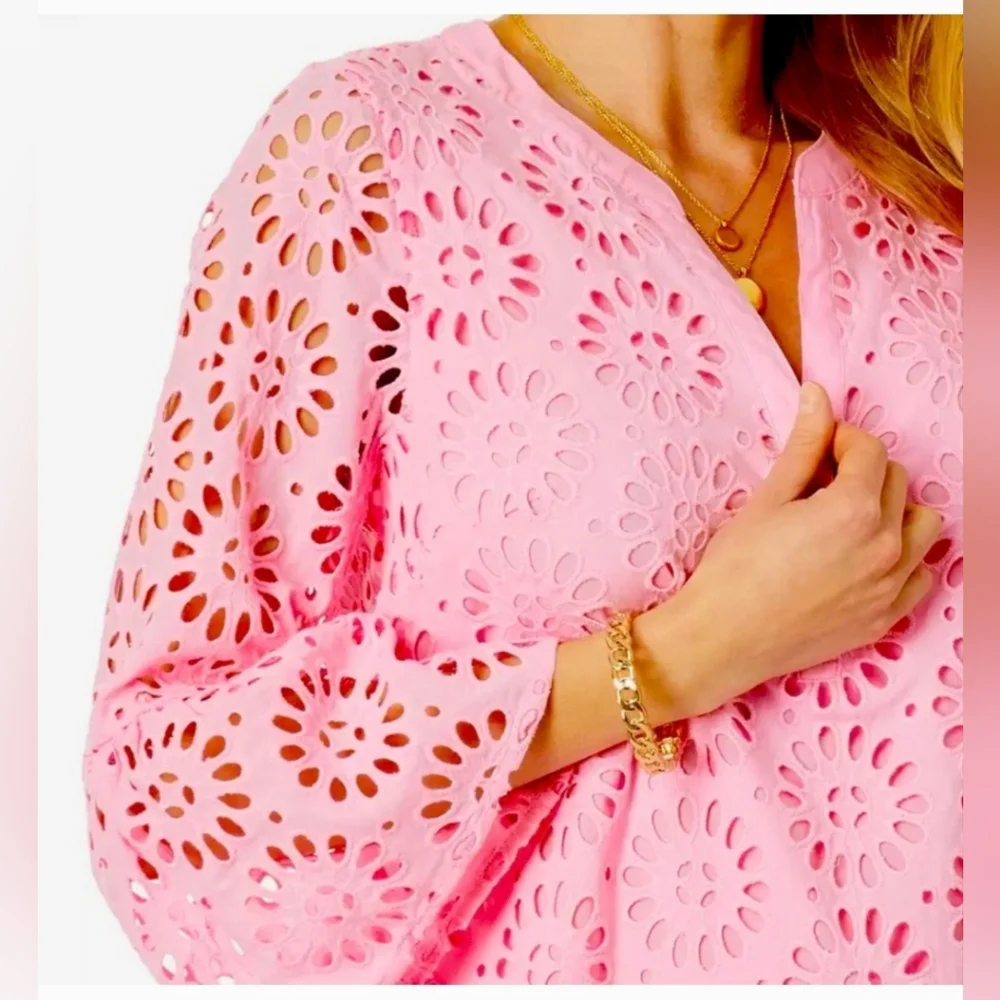Lilly Pulitzer Bekah Eyelet Tunic Dress. Size Small. - Picture 3 of 6